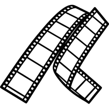 Intertwined Film Strips Black and White Illustration vector