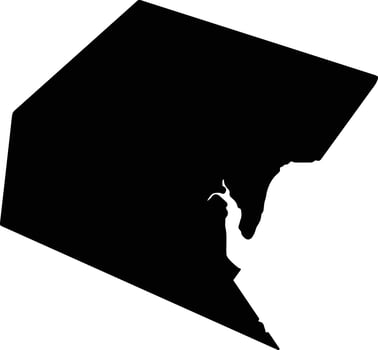 Changleshi China silhouette map vector