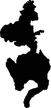 Chato Tanzania silhouette map vector