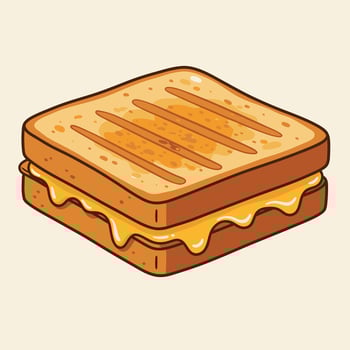 Grilled cheese sandwich logo design vector