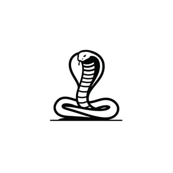 Snake logo design on a white background vector