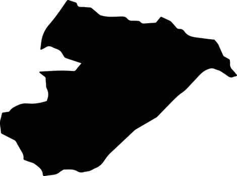 Chimtal Afghanistan silhouette map vector