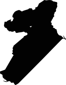 Chiredzi Zimbabwe silhouette map vector