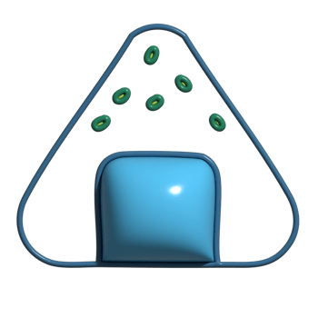 Japanese Onigiri Rice Ball 3D Icon Kawaii Food Design png