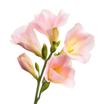 Isolated Purple Freesia Flower with Stem png