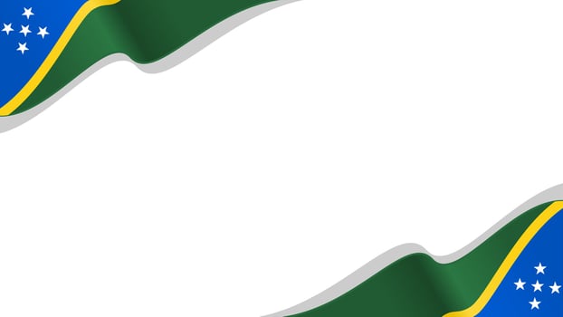 waving solomon islands flag frame background with copy space for text. solomon islands national day vector