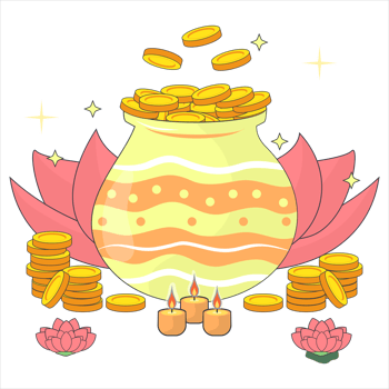 A festive illustration celebrating Akshaya Tritiya png