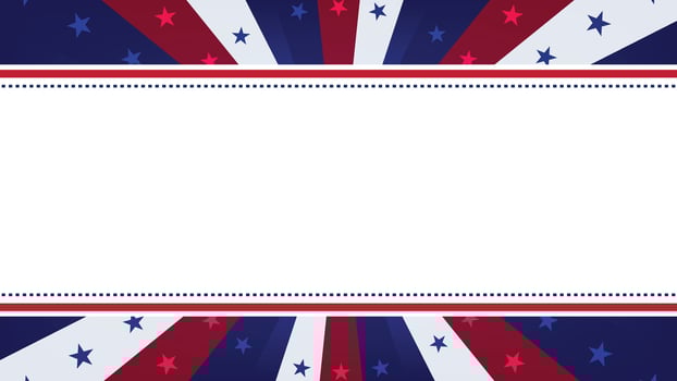Patriotic Decoration Featuring Red, White, and Blue Stars for Festive Celebrations and Events vector