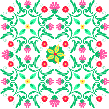 colorful mix seamless floral pattern, symmetrical, decorative design is ideal for use in prints png