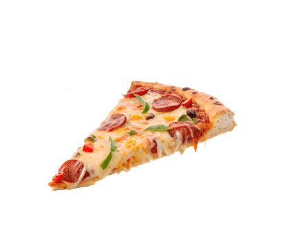 A delicious slice of pepperoni pizza, ready to eat. png