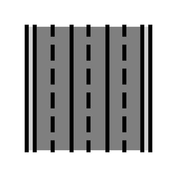 road markings highway color icon illustration vector