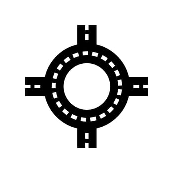 junction highway road glyph icon illustration vector