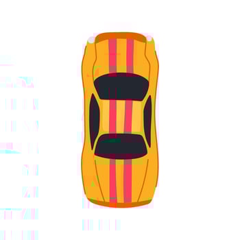 layout car top view cartoon illustration vector