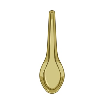 tableware ceramic soup spoon cartoon illustration vector