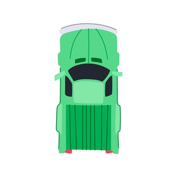blueprint car top view cartoon illustration vector