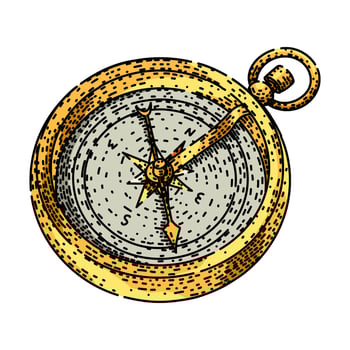 east compass hand drawn vector