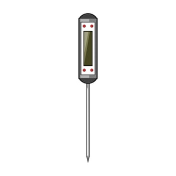 organic compost thermometer cartoon illustration vector