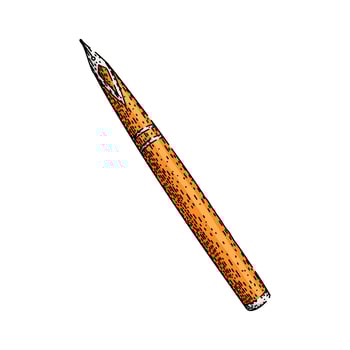 ink fountain pen sketch hand item vector