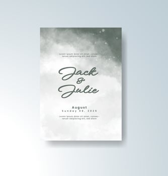 Soft gradients and splash accents in wedding invitation vector