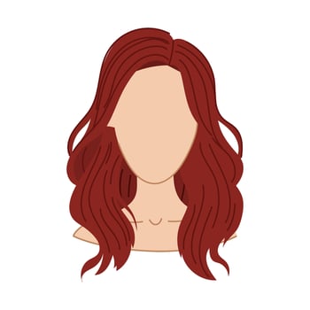 waves hairstyles for women cartoon illustration vector