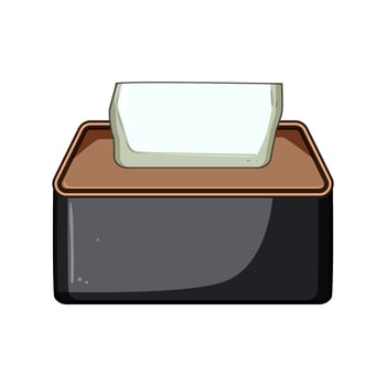 kitchen napkin holder cartoon illustration vector