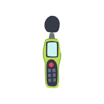 stemless noise level meter cartoon illustration vector