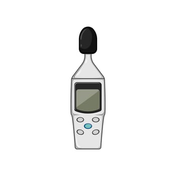 volume noise level meter cartoon illustration vector