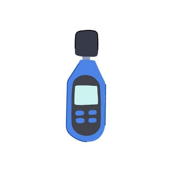 bordeaux noise level meter cartoon illustration vector