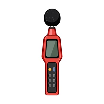 amplitude noise level meter cartoon illustration vector