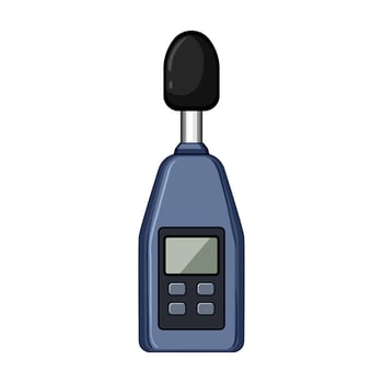 spectrum noise level meter cartoon illustration vector
