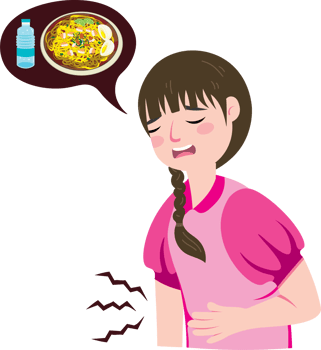 Cute girl showing sad and hungry facial expression png