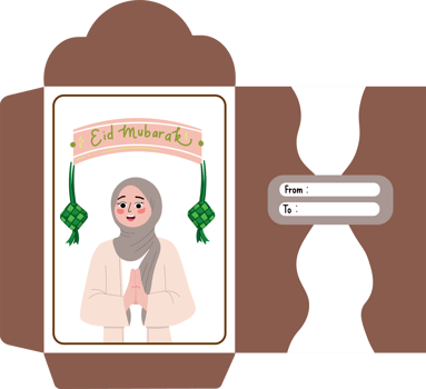 Islamic Festive Envelope Ready for Eid Mubarak png