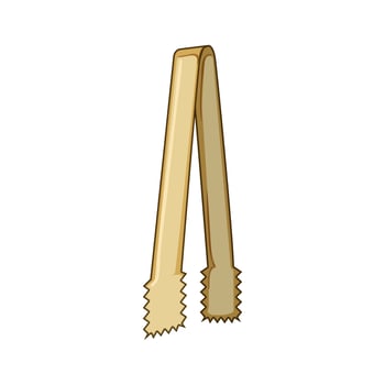 grip sugar cube tongs cartoon illustration vector
