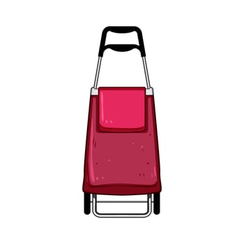 travel trolley bag illustration vector