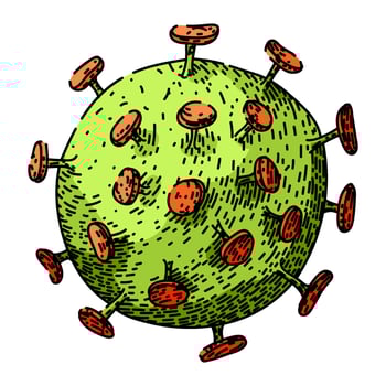 ocean virus sketch drawn vector