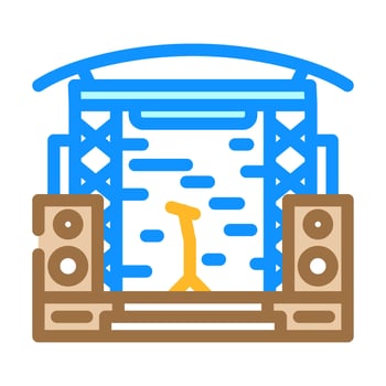 outdoor festival spring color icon illustration vector