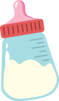 Baby Bottle Isolated for Feeding Design png