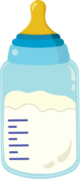 Newborn Milk Bottle with Soft Silicone Nipple png