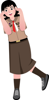 Scout Student with Love Hand png
