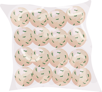 Cilok Served in Plastic Wrap png