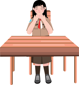 Woman Scout Day Praying png