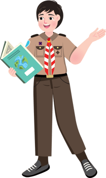 Scout Boy Giving Presentation to Classmates png