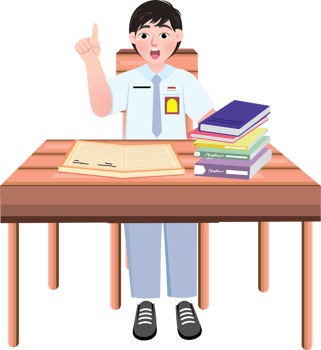 Schoolboy Raising Hand to Answer Teachers Question png