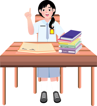 Senior Schoolgirl Raising Her Hand to Answer Question png