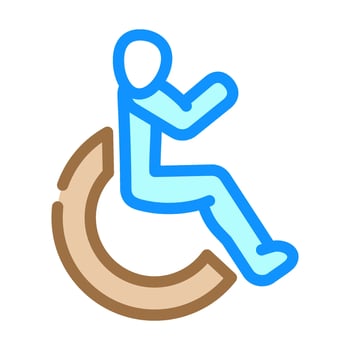 handicap accessible information color icon illustration vector