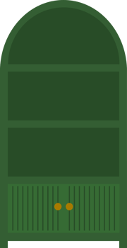 Blank Green Bookshelf png