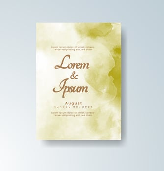 Graceful invitation with abstract watercolor brush strokes vector