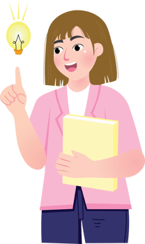 Happy Girl Feeling Inspired With New Solution png