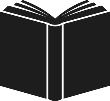 Open Book Upright Silhouette - Back to School Education vector