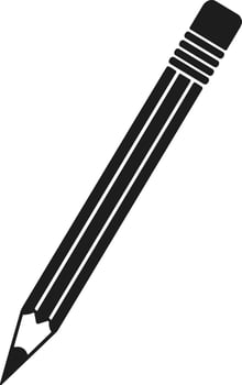 Detailed Pencil Silhouette - School Stationery Illustration for Back to School vector